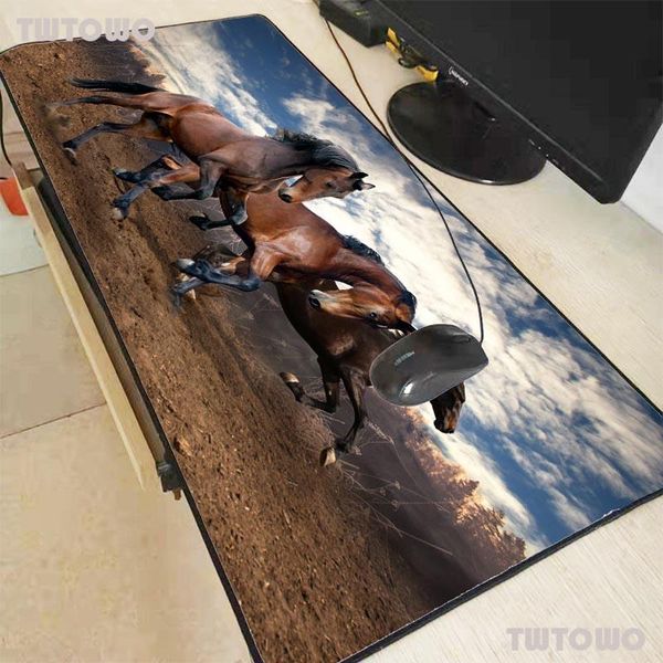 

mouse pads & wrist rests brown horse animal gaming large mousepad gamer big computer mat office desk keyboard pad mause for game