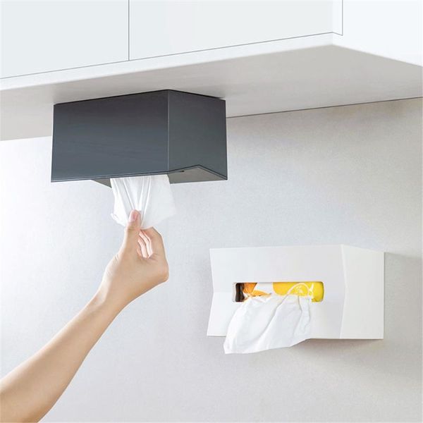 

storage bags multi-function desktray wall-mounted bathroom paper towel box plastic napkin container holder organizer