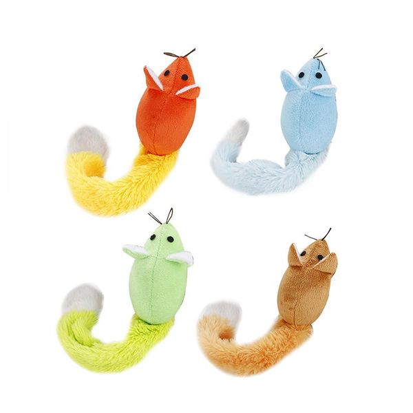 

cat toys pet catnip false long tail mouse playing with mint mice