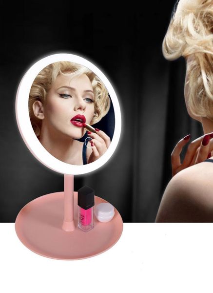 

vanity lights led light makeup mirror storage face adjustable touch dimmer usb charging backlit table cosmetic