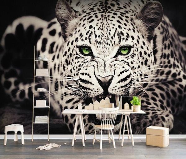 

wallpapers custom 3d mural wallpaper european modern abstract contracted art black and white northeast leopard tv background wall