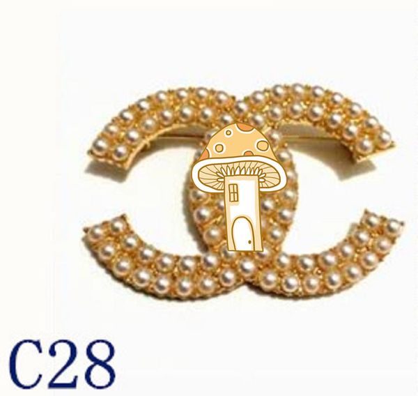 

luxury designer men women pins brooches gold silver letter brooch pin99, Gray