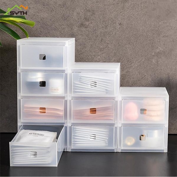 

bathroom storage & organization makeup organizer transparent multi-layer deskfinishing box student combination office supplies drawer