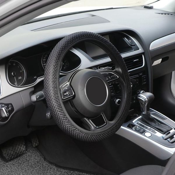 

steering wheel covers universal elastic mesh car cover anti-slip glove no need stitch for 36-38cm