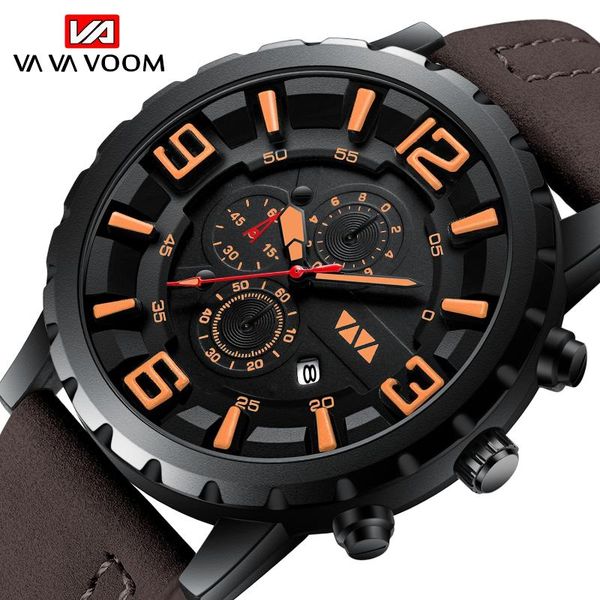 

wristwatches fashion casual mens watches waterproof calendar clock male watch men leather sport military wristwatch dropshi, Slivery;brown