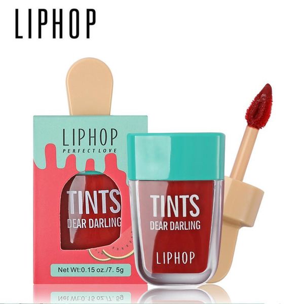 

lip gloss 1pcs liphop long-lasting tint 6 colors liquid lipstick batom rouge a levres labial matte tattoo cosmetic