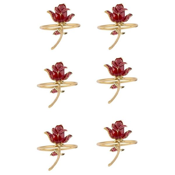 

napkin rings 6 pcs delicate table decors for christmas holiday wedding banquet birthday daily deco