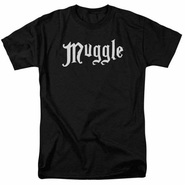

Harry Potter Muggle T Shirt Mens Licensed Wizard Movie Tee Hogwarts Black, White;black