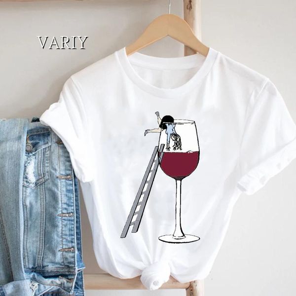

women's t-shirt women t shirt cartoon cute printing funny spring summer 90s ladies fashion clothes print tee tshirt female graphic, White
