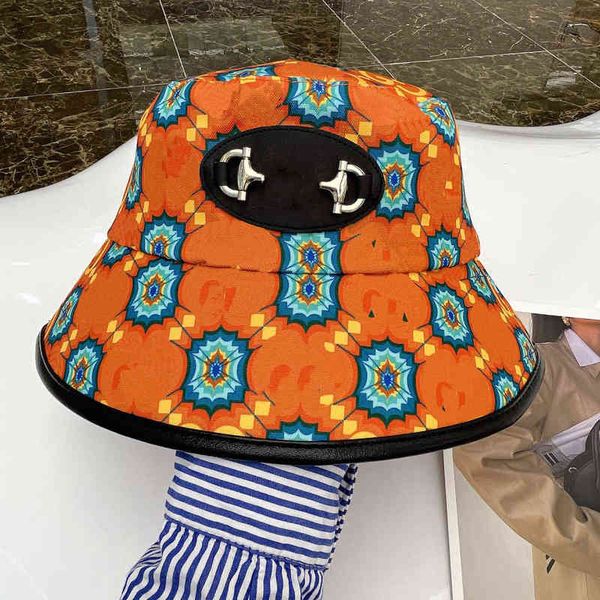 

0l26 latest stingy brim caps oblique bucket cotton hat cortex fisherman hats foldable thermal patchwork fashion print hatss wide cotton, Blue;gray