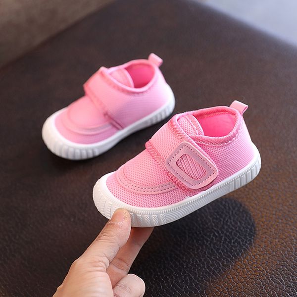 

baby shoes soft breathable toddler children rubber shoes sneaker flying woven mesh loafers shoes summer solid color sports, Black;grey