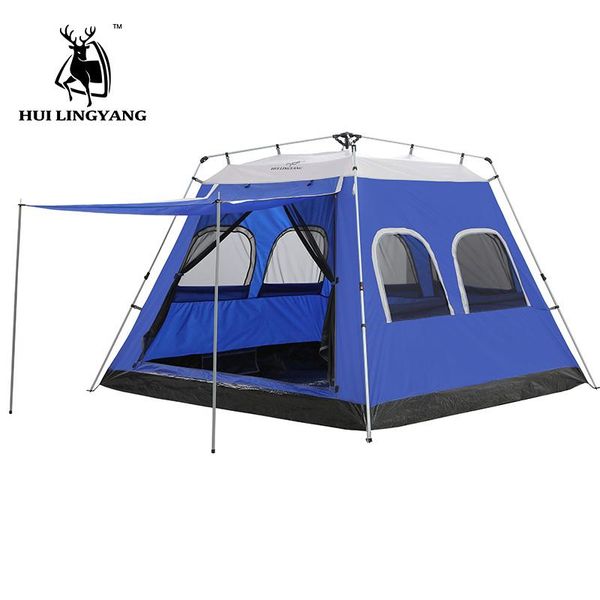 

camping tent 5-8 person hydraulic automatic outdoor large travelling picnic waterproof windproof tents family party and shelters