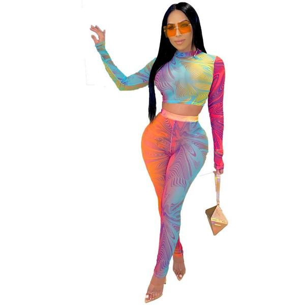 

two piece dress the female print suit for spring is a fashionable casual sports club women, White