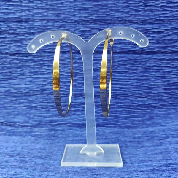 

new hoop earring shape flat round fashion dance office school charming retro popular exaggerated trendy big gift hip-hop in-blog show party, Golden;silver