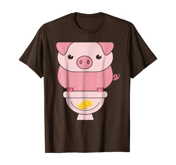 

i pooped today pig t-shirt piggy bank humor shirt, White;black