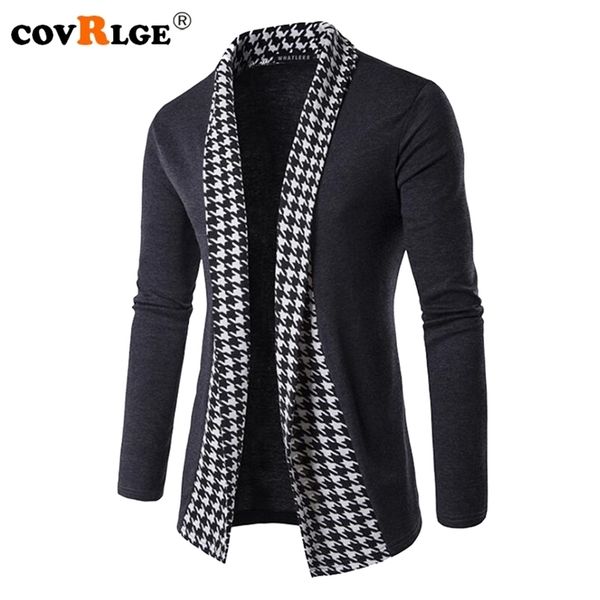 

covrlge autumn winter classic cuff knit cardigan men's sweaters men knitted coats male knitwears mzl046 211102, White;black