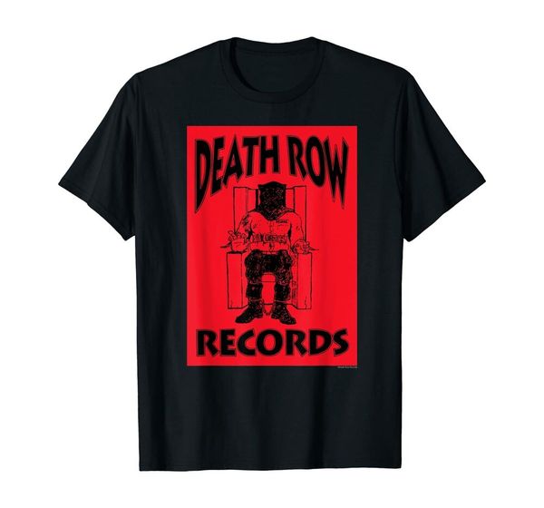 

death row records logo black box reversed t-shirt size s-5xl, White;black