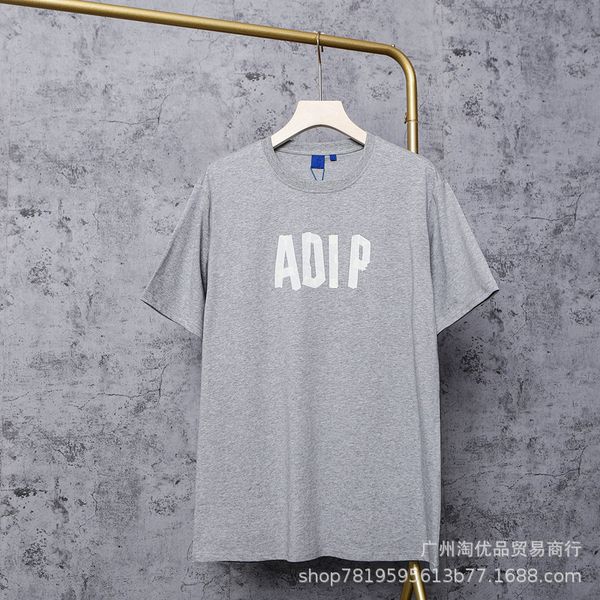 

short 2021 south korea chao br ad error with round neck loose summer half sleeve t-shirt for men and women, White;black