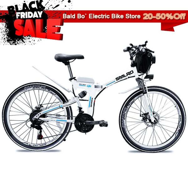 

electric bicycle bike 21-speed 26 inch ebike 350w 48v mountain folding off road, Silver;blue