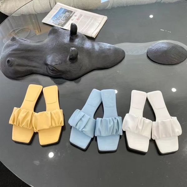 

sandals women slippers open toe flats heeled slip on summer beach shoes comfortable soft soles shallow slides mules pumps size 39, Black