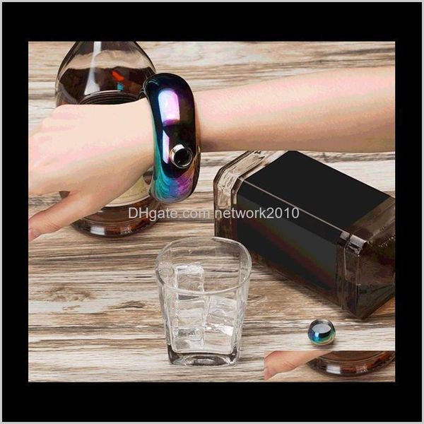 Trinkgeschirr Küche, Esszimmer Bar Hausgarten Drop Lieferung 2021 3Dot5Oz Edelstahlkrug Alkohol Flachmänner Armband Schmuck Geschenk Trichter Ba