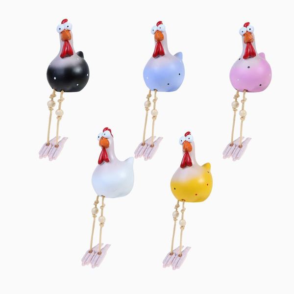

yard art decor chicken garden lawn plug hen rooster ornaments hens bird statues edge seater indoor outdoor backyard decorations
