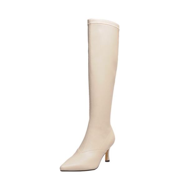 

size 33-41 new fashion winter knee high boots thin heels long boot paty club ladies female footwear 2022, Black