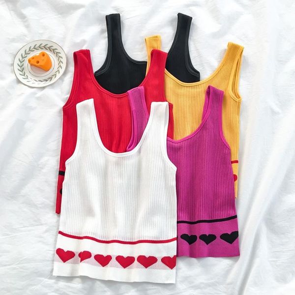 

women's tanks & camis retro slim kinitted tank strap female summer sling sleeveless casual solid girls vest camisole l0543, White