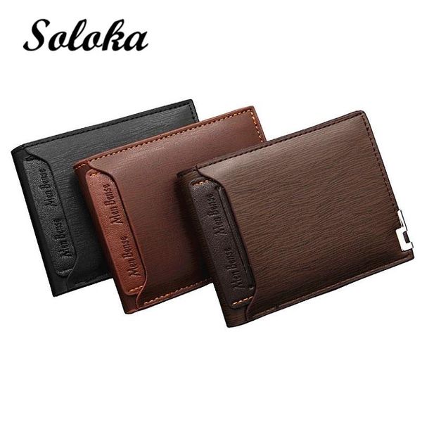 

wallets two-fold short fashion men's wallet iron edge casual business cardhoder comes with a removable card holder cute purse, Red;black