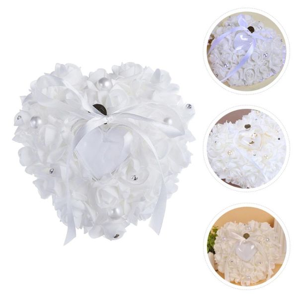 

cushion/decorative pillow 1pc heart shape ring wedding rose flower tray gift