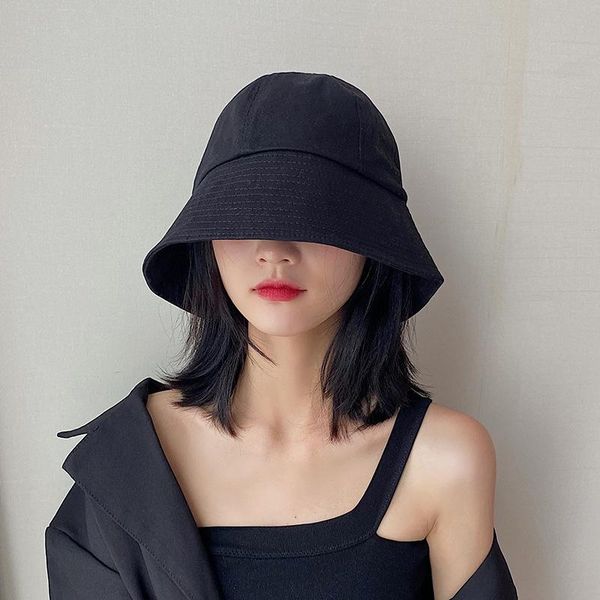 

beanie/skull caps ladies art leisure bucket hat all-match street outdoor travel sunshade sun cotton fisherman, Blue;gray