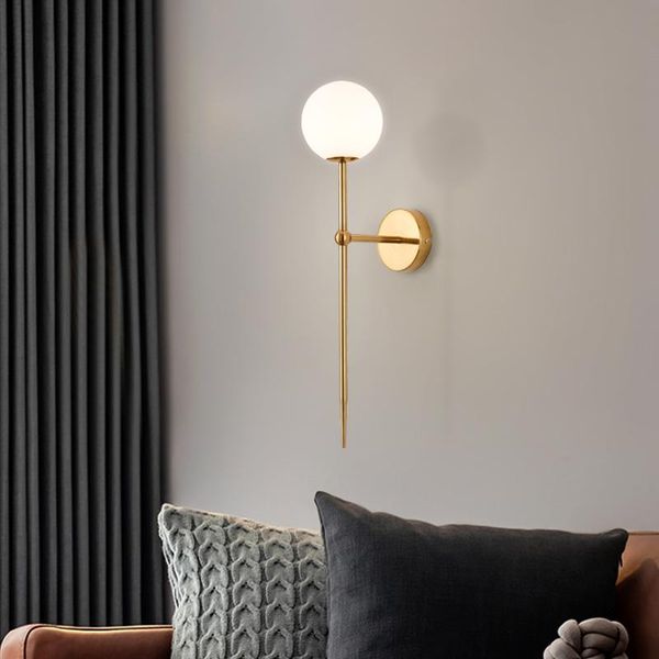 

decoration corridor glass shade metal wall mounted lamps led lights lamp