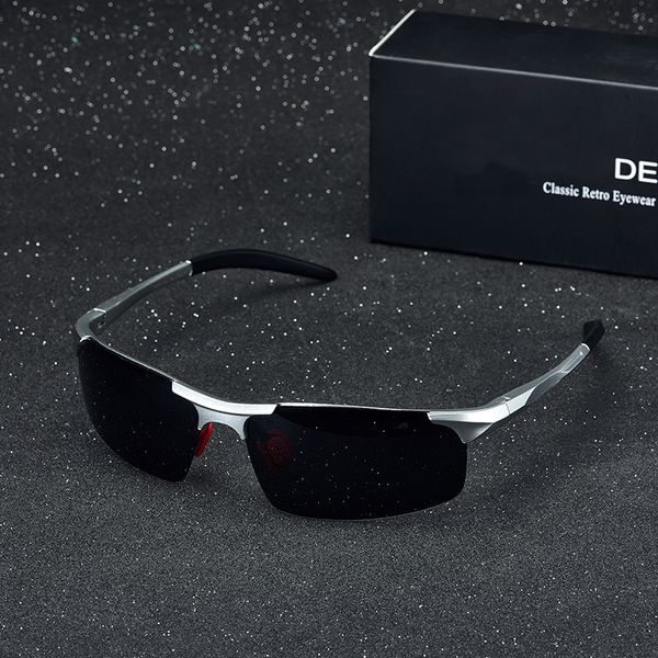 

2021 new brand design sunglasses men driving male polarized sports sunglasses vintage square frame eyewear oculos gafas uv400, White;black