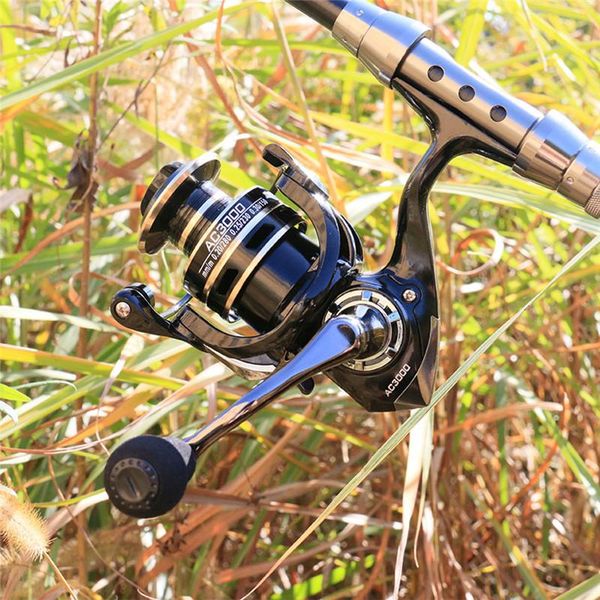 

baitcasting reels fishing reel spinning 8kg max drag metal stainless steel handle saltwater for ac2000-7000 durable high quality
