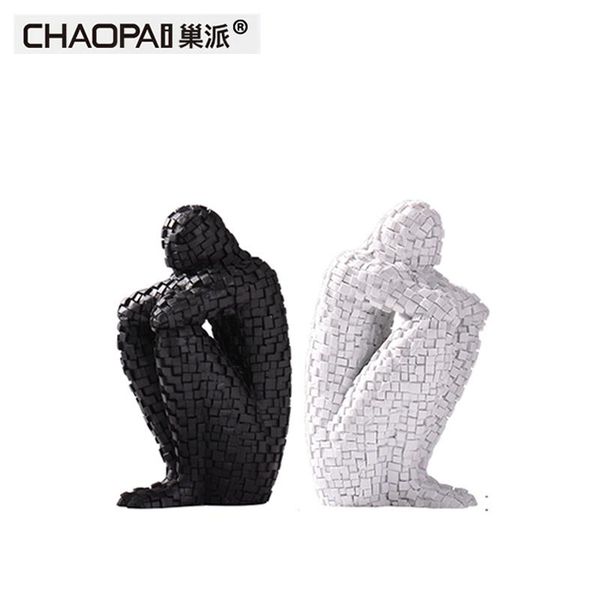 

decorative objects & figurines modern style interior decoration abstract figure doll handicraft bogu shelf study bookcase