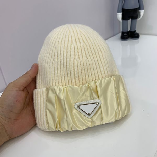 

2021 luxury knitted hat designer beanie cap mens fitted hats for cashmere plaid letters casual skull caps outdoor fashion 5 colors a3, Blue;gray