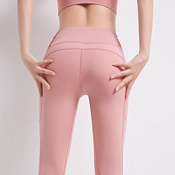 

sports pants women fitness running riding calf high waist yoga tights workout gym outfits, White;red