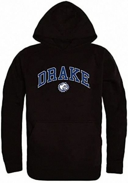 

drake bulldogs ncaa campus pullover hoodie b22d#, Black