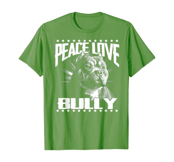 

peace love bully american bully breed shirt, White;black