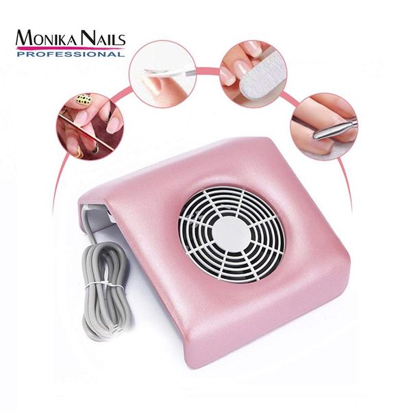 

manicure vacuum cleaner with 3 dust collecting bag nail collector tools cleaning equipment tool art, Silver