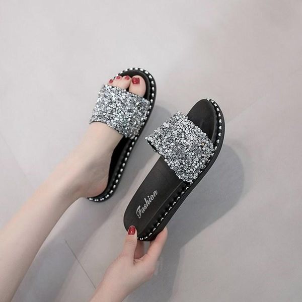 

slippers aecbuy house womens slides mules zapatillas de mujer 7txpa16, Black