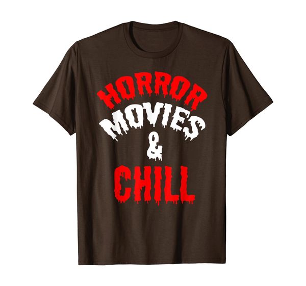 

horror funny gift t shirt - horror movies and chill, White;black