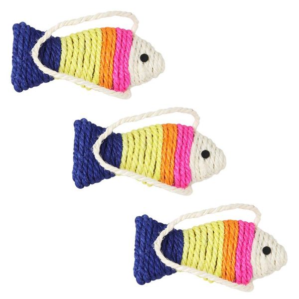 

cat toys 3pcs scratch board sisal scratching pad interactive