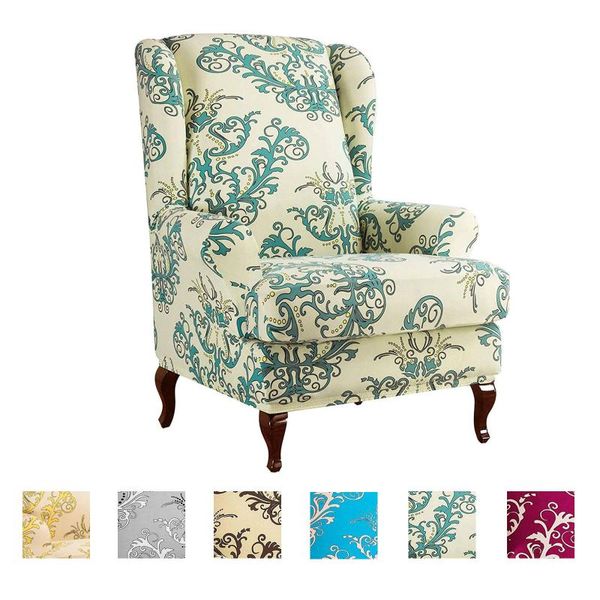 

chair covers 2pcs spandex wing slipcovers living room furniture protector machine washable