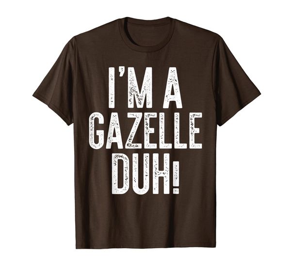 

i'm a gazelle duh t-shirt costume gift shirt t-shirt, White;black