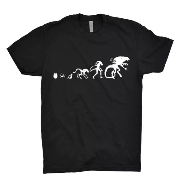 

alien evolution t shirt avp predator uscss nostromo ovomorph egg usc marines, White;black