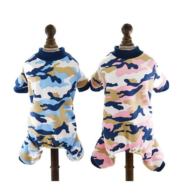 

dog apparel sydzsw camo printed pajamas pjs soft fleece pet clothes for small cat puppy jumpsuit overalls suit doggy xs-xl