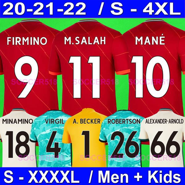 

s - 4xl soccer jerseys thiago konate football shirt 2021 2022 diogo jota keita jones thailand quality kids kits elliott alexander arnold ali, Black;yellow