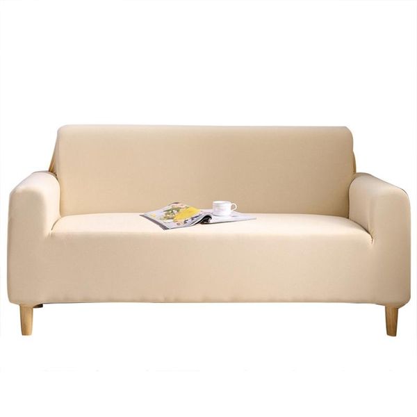 

chair covers beige color tight wrap sofa cover elastic all-inclusive three seats furniture living room protective