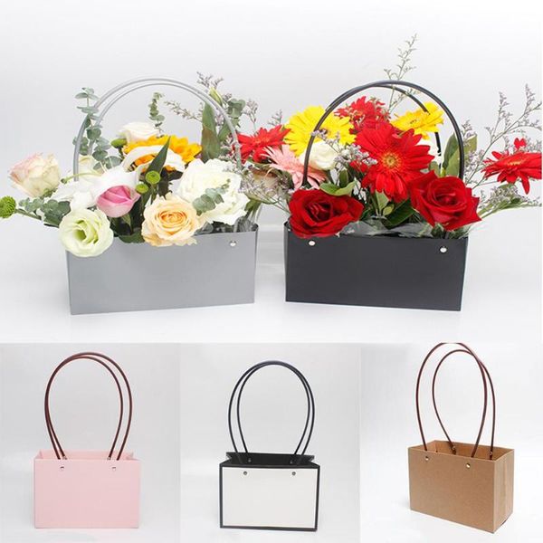 

bouquet flower boxes round living vases florist box plant gift